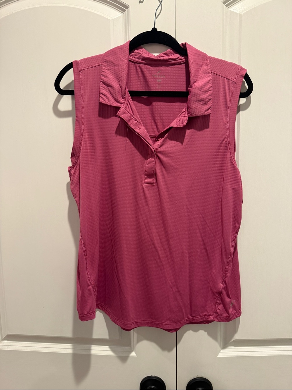 Sleeveless Polo Golf/ Tennis Tank Top in Pink